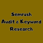 semrush audit & keyword research text icon