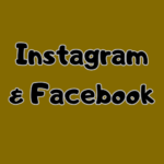 Instagram and Facebook text icon