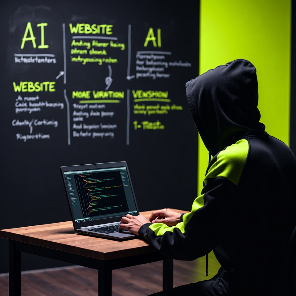 Hacker coding AI and website strategy